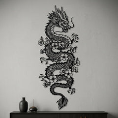 majestic dragon metal wall art