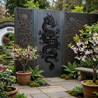 majestic dragon metal wall art