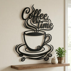 coffee time metal wall art