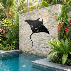 manta ray metal wall art