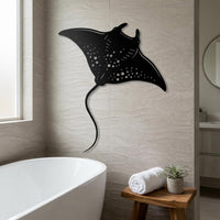manta ray metal wall art