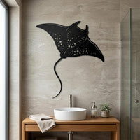 manta ray metal wall art