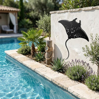 manta ray metal wall art