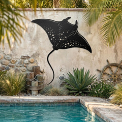 manta ray metal wall art