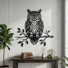 dark gothic owl wall art