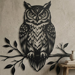 dark gothic owl wall art