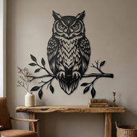 dark gothic owl wall art