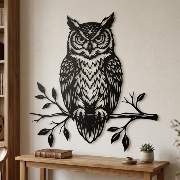 dark gothic owl wall art