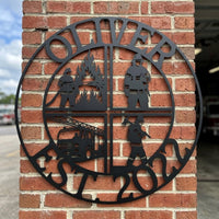 custom firefighter metal sign