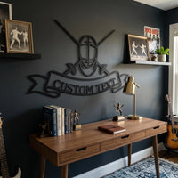 custom fencing metal sign