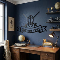 custom fencing metal sign