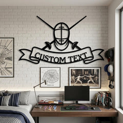 custom fencing metal sign