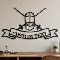 custom fencing metal sign
