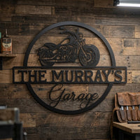 Custom Motorcycle Garage Sign