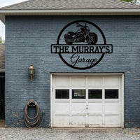 Custom Motorcycle Garage Sign
