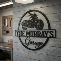 Custom Motorcycle Garage Sign