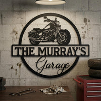 Custom Motorcycle Garage Sign