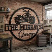 Custom Motorcycle Garage Sign
