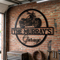 Custom Motorcycle Garage Sign