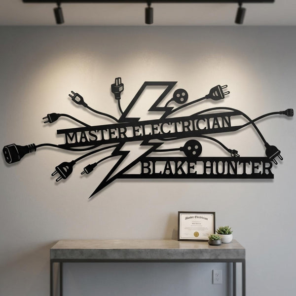 Custom Electrician Metal Sign