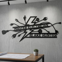 Custom Electrician Metal Sign