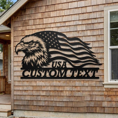 Custom Eagle Flag Sign