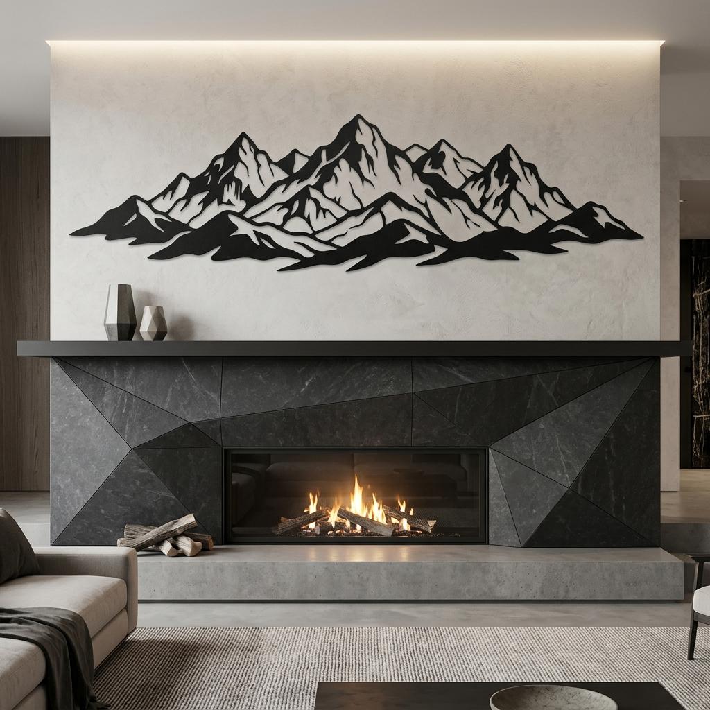 Mountain Range Metal Wall Decor