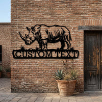 Custom Rhino Name Sign