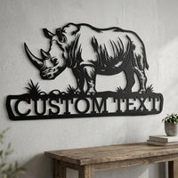 Custom Rhino Name Sign