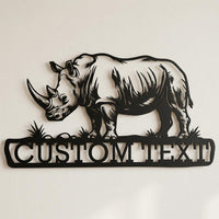 Custom Rhino Name Sign