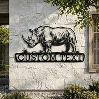 Custom Rhino Name Sign