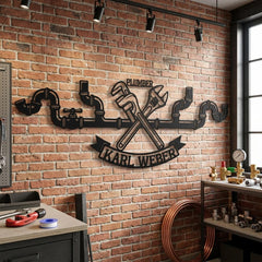 Custom Plumber Name Sign