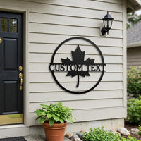 Custom Maple Leaf Metal Sign