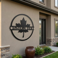 Custom Maple Leaf Metal Sign