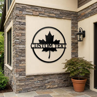 Custom Maple Leaf Metal Sign