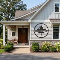 Custom Maple Leaf Metal Sign