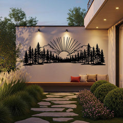 Lake Sunset Dock Canoe Decor