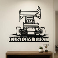 Custom Sprint Car Metal Wall Decor Sign