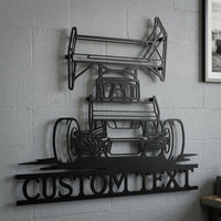 Custom Sprint Car Metal Wall Decor Sign