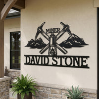 Custom Miner Metal Sign