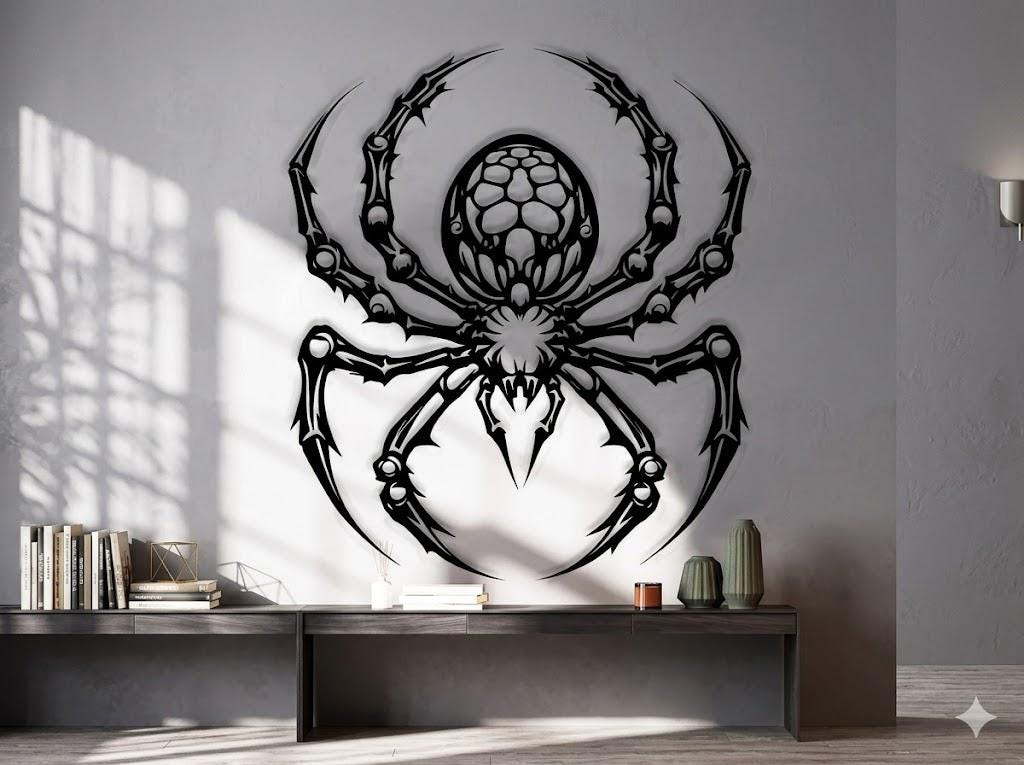 Giant Spider Metal Wall Decor