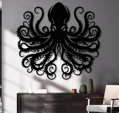Ocean Monster Metal Wall Art