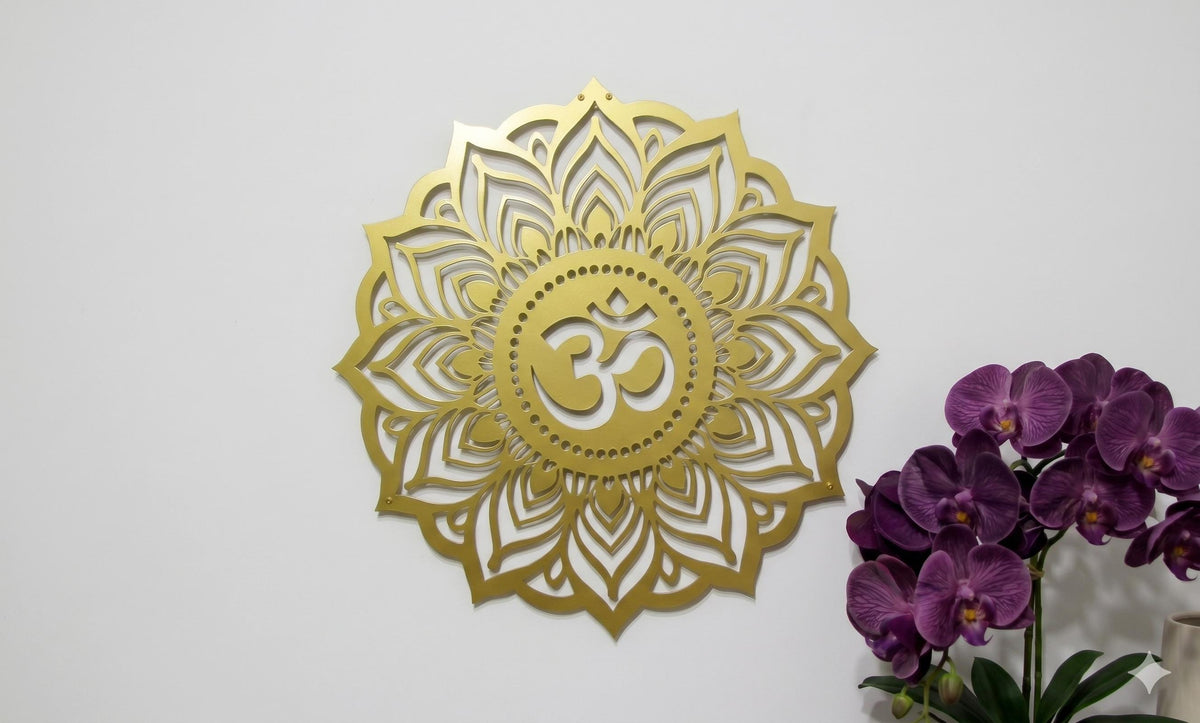 Om Mandala Metal Wall Art