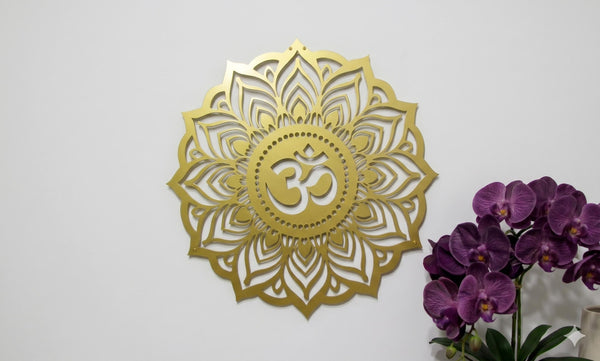 Om Mandala Metal Wall Art