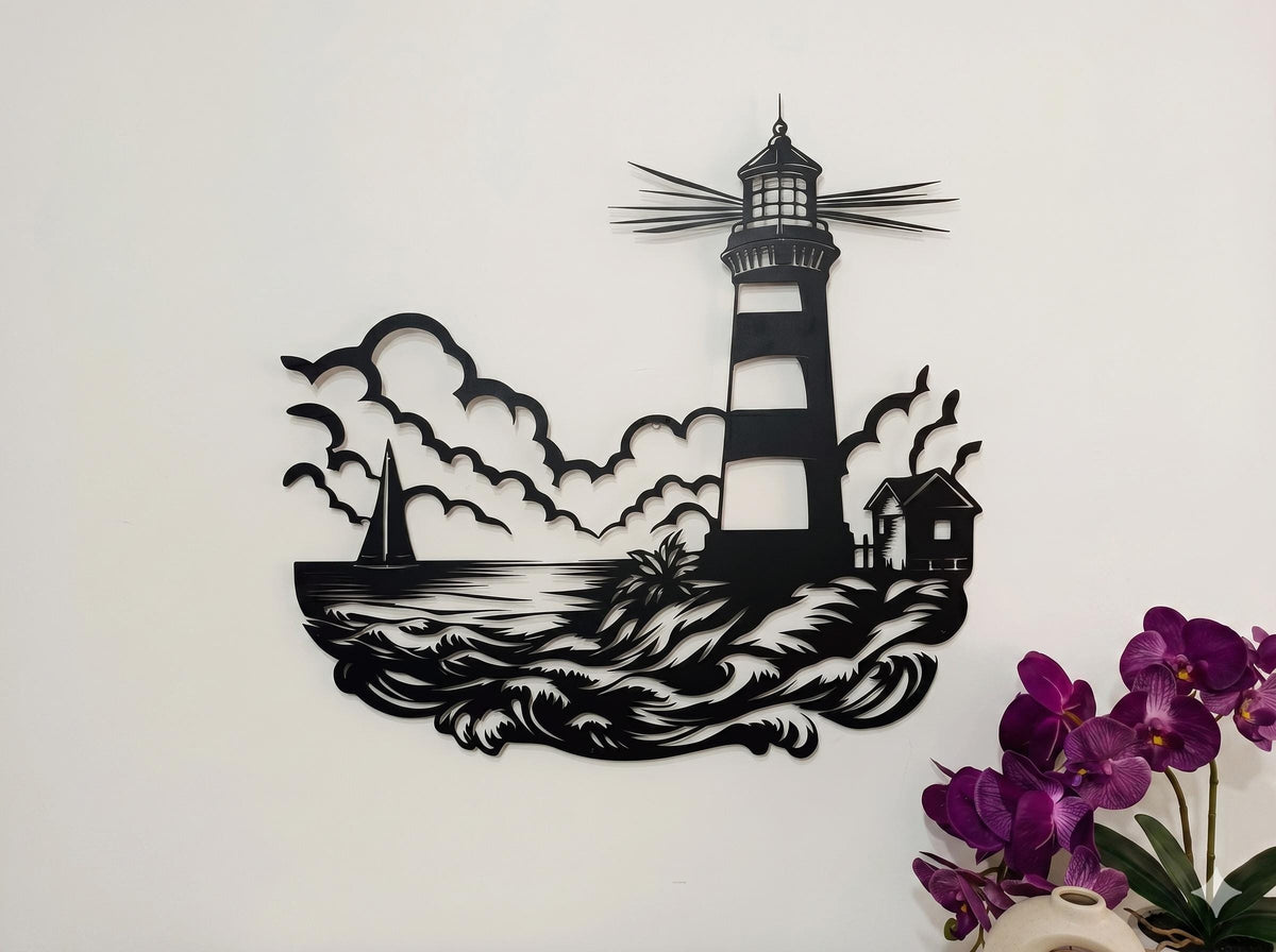 Metal Lighthouse Decor