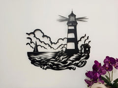 Metal Lighthouse Decor