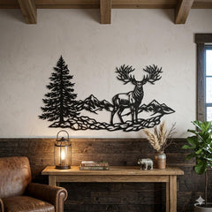 Rustic Deer Metal Wall Art