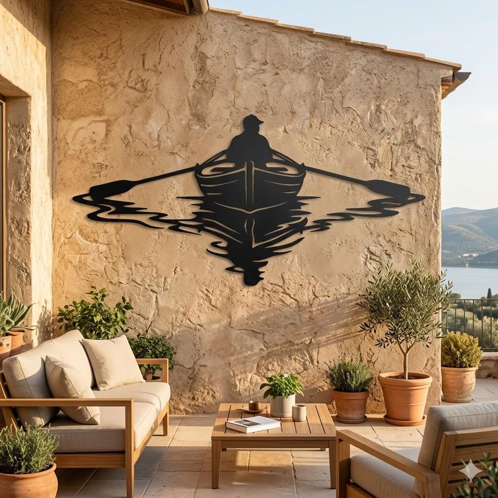 Lake Fishing Metal Wall Decor