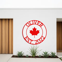 Custom Canada Family Name Sign