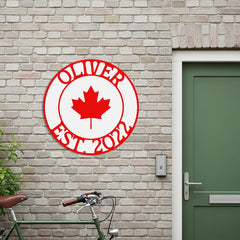 Custom Canada Family Name Sign
